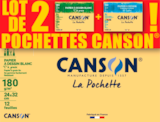 DOUBLE POCHETTES CANSON - CANSON en promo à 2,70 € chez Auchan Hypermarché DOUBLE POCHETTES CANSON - CANSON dans le catalogue Auchan Hypermarché