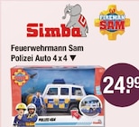 Feuerwehrmann Sam Polizei Auto 4x4 von Simba im aktuellen V-Markt Prospekt für 24,99 €