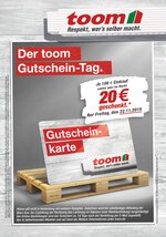 toom Baumarkt Prospekt "Der toom Gutschein-Tag.", 1 Seiten, für Hanau, 22.11.2019 - 22.11.2019 toom Baumarkt Prospekt "Der toom Gutschein-Tag.", 1 Seiten, für Hanau, 22.11.2019 - 22.11.2019