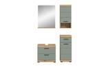 Badmöbel-Set SCHLOONSEE 4 teilig bestehend aus: Waschbeckenunterschrank Spiegel Unterschrank Hängeschrank Schloonsee im aktuellen Höffner Prospekt für 349,00 €