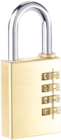Cadenas à code 4 chiffres en laiton - AGT en promo chez PEARL Colmar à 10,95 €