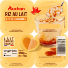 RIZ AU LAIT SUR LIT DE CARAMEL AUCHAN - AUCHAN - Auchan Hypermarché à Nogent-sur-Marne RIZ AU LAIT SUR LIT DE CARAMEL AUCHAN - AUCHAN en promo chez Auchan Hypermarché Nogent-sur-Marne à 1,49 €