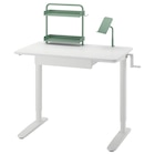 Schreibtischkombination sitz/steh weiß/hell graugrün von RELATERA im aktuellen IKEA Prospekt für 162,00 €