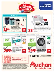 Promos Lave-Linge dans le catalogue "LA RENTRÉE À PRIX K.O." de Auchan Hypermarché Lave-Linge en promo dans le catalogue Auchan Hypermarché à la page 24