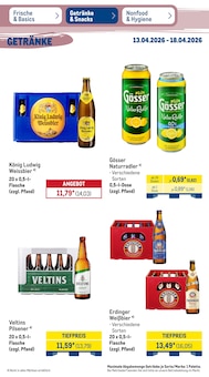 Bier im METRO Prospekt "Wochenangebote" mit 51 Seiten (Goslar)