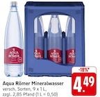 Mineralwasser im Angebot bei EDEKA in Karlsruhe Mineralwasser Angebote von Aqua Römer bei EDEKA Karlsruhe für 4,49 €