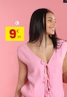 Stokomani Surzur - Promo Le débardeur à nœuds gaze de coton Promo Le débardeur à nœuds gaze de coton à 9,99 € dans le catalogue Stokomani à Surzur
