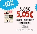 Instant Miso Soup Traditionnel - LIMA dans le catalogue Naturalia