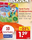 Kindersortiment im Netto Marken-Discount Prospekt Kindersortiment von Ferdi Fuchs im aktuellen Netto Marken-Discount Prospekt für 1,29 €