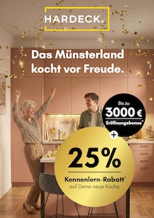 Aktueller HARDECK Prospekt (Münster, 1 Seite zum blättern HARDECK Prospekt Das Münsterland kocht vor Freude. mit 1 Seite