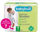 Windeln Premium Gr. 7 XXL 16+ kg von babylove für 5,35 € bei dm-drogerie markt im Angebot Windeln Premium Gr. 7 XXL 16+ kg von babylove im aktuellen dm-drogerie markt Prospekt
