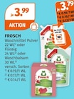 Waschmittel Pulver 22 WL oder Flüssig 24 WL oder Waschbalsam 30 WL Angebote von FROSCH bei Müller Frankfurt für 3,99 €