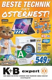 K+B expert Prospekt "BESTE TECHNIK FÜR'S OSTERNEST!" für Sulzbach-Rosenberg, 8 Seiten, 29.03.2023 - 08.04.2023 K+B expert Prospekt "BESTE TECHNIK FÜR'S OSTERNEST!" für Sulzbach-Rosenberg, 8 Seiten, 29.03.2023 - 08.04.2023