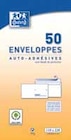 50 Enveloppes 11x22cm Auto-Adhésives Precasées - OXFORD en promo chez Intermarché Poitiers à 3,50 €