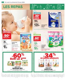 Promotion Blédilait dans le prospectus Carrefour, valable du 02/03/2026 au 15/03/2026 Promo Blédilait dans le catalogue Carrefour du moment à la page 4