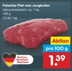 Falsches Filet vom Jungbullen im Angebot bei Netto Marken-Discount in Ahaus Falsches Filet vom Jungbullen Angebote bei Netto Marken-Discount Ahaus für 1,39 €