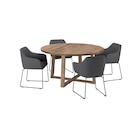 Tisch und 4 Stühle Eichenfurnier braun las./Gunnared dunkelgrau schwarz von MÖRBYLÅNGA / TOSSBERG im aktuellen IKEA Prospekt