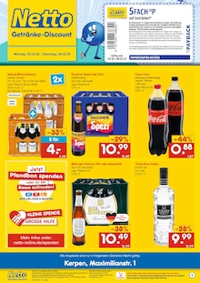 Bier im Netto Marken-Discount Prospekt "DER ORT, AN DEM DU IMMER AUSGEZEICHNETE PREISE FINDEST." mit 6 Seiten (Hürth)