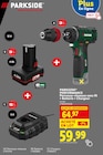 Perceuse-visseuse sans fil + Batterie + Chargeur - PARKSIDE PERFORMANCE - Lidl à Créteil Perceuse-visseuse sans fil + Batterie + Chargeur - PARKSIDE PERFORMANCE en promo chez Lidl Créteil à 59,99 €