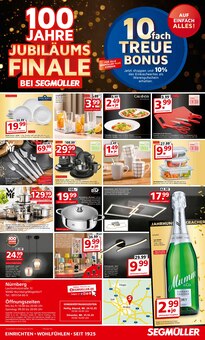 Tafel-Set im Segmüller Prospekt "Letzte Chance! - 100 Jahre Jubiläumsfinale bei Segmüller" mit 4 Seiten (Nürnberg)