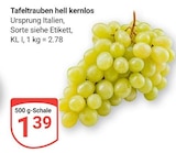 Tafeltrauben hell kernlos Angebote bei GLOBUS Jena für 1,39 €