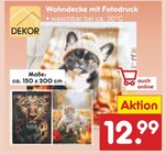 Wohndecke mit Fotodruck Angebote von DEKOR bei Netto Marken-Discount Salzgitter für 12,99 €
