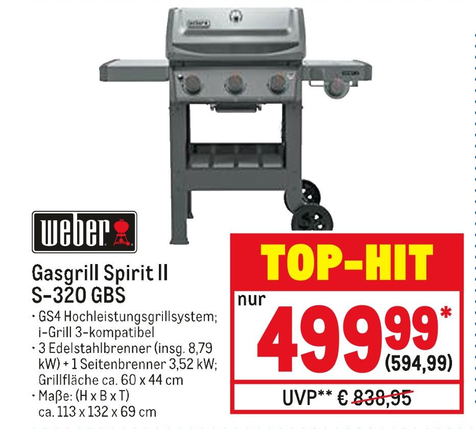 Metro Hamburg - Gasgrill Spirit II S-320 GBS Gasgrill Spirit II S-320 GBS Angebot bei Metro Hamburg im Prospekt Non-Food