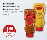 Mittelscharfer oder Hausmacher Senf von Händlmaier im aktuellen V-Markt Prospekt für 1,99 €