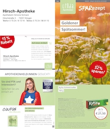 LINDA Premiumapotheke Prospekt für Esslingen mit 3 Seiten LINDA Premiumapotheke Prospekt für Esslingen: "Aktuelle Angebote", 3 Seiten, 01.09.2025 - 30.09.2025