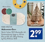 Makramee-Garn von HOME CREATION im aktuellen ALDI SÜD Prospekt für 2,99 €