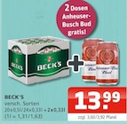 Bier im Angebot bei Getränke Oase in Lünen Bier Angebote von Beck's bei Getränke Oase Lünen für 13,99 €