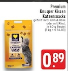Aktuelle Katzenfutter Angebote bei E center in Solingen (Klingenstadt) Aktuelles Premium Knusper Kissen Huhn & Käse Angebot bei E center in Solingen (Klingenstadt) ab 0,89 €