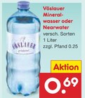 Mineralwasser oder Nearwater im Netto Marken-Discount Prospekt Mineralwasser oder Nearwater von Vöslauer im aktuellen Netto Marken-Discount Prospekt für 0,69 €