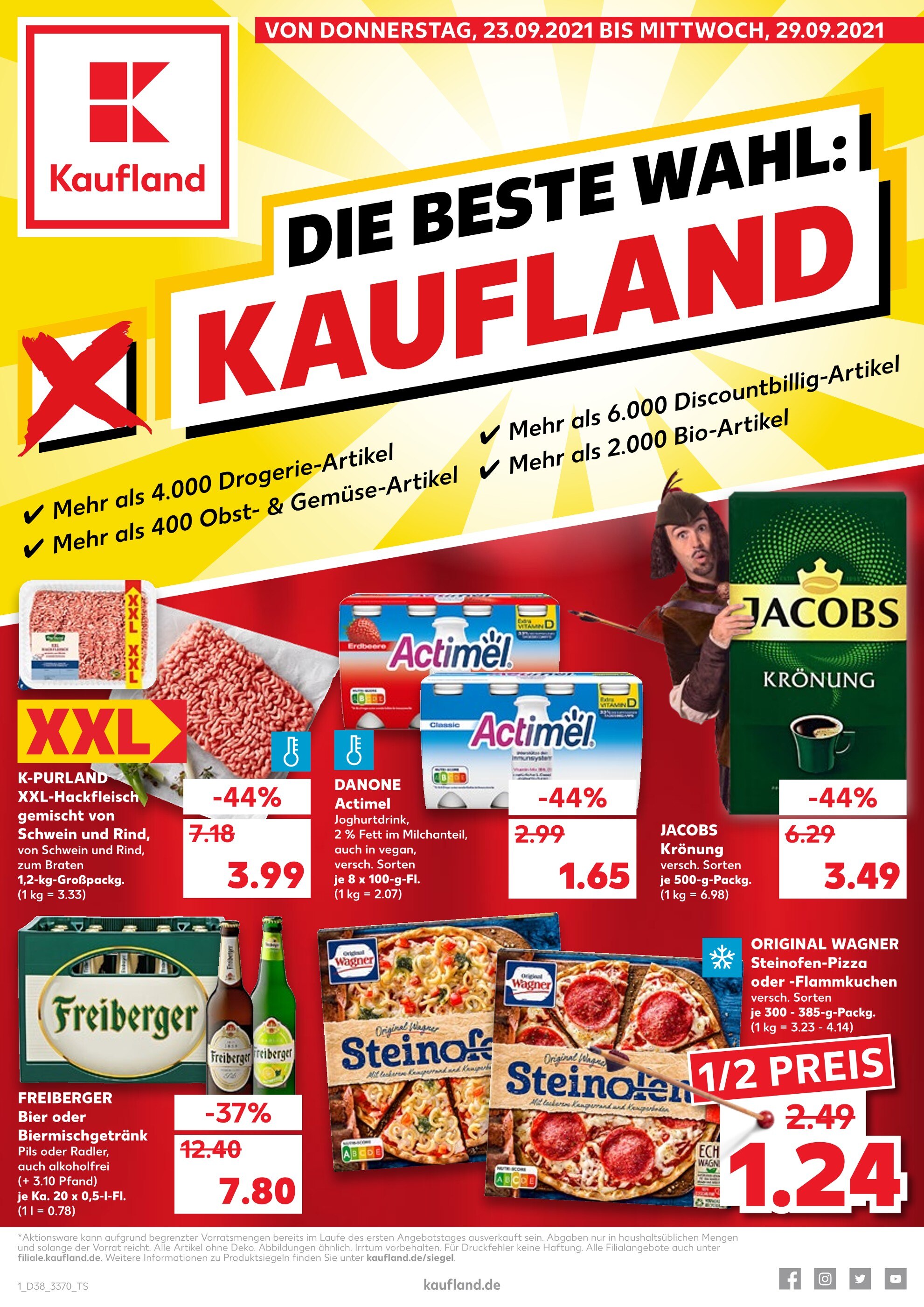 Kaufland Prospekt für Hohenthurm mit 40 Seiten Kaufland Prospekt für Hohenthurm: "SPAREN WIE NOCH NIE!", 40 Seiten, 23.09.2021 - 29.09.2021