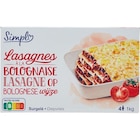 Lasagnes surgelées - SIMPL - Carrefour à Pessac Lasagnes surgelées - SIMPL en promo chez Carrefour Pessac à 2,59 €
