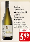 Grauer Burgunder Kabinett trocken bei EDEKA im Altenhof Prospekt für 5,99 €