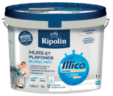 Peinture murs et plafonds blanc mat 10 L - Ripolin en promo chez Castorama Pontoise à 29,90 €