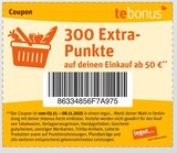 Coupons im tegut Prospekt 300 Extra-Punkte von tebonus im aktuellen tegut Prospekt