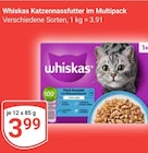 Katzennassfutter im Multipack Angebote von Whiskas bei GLOBUS Krefeld für 3,99 €