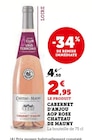 Cabernet d'Anjou AOP Rosé - Château de Mauny - U Express à Caluire-et-Cuire Cabernet d'Anjou AOP Rosé - Château de Mauny en promo chez U Express Caluire-et-Cuire à 2,95 €