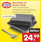 Maxi-Bräter mit Deckel, 3-teilig Angebote von Dr. Oetker bei Netto Marken-Discount Mühlhausen für 24,99 €