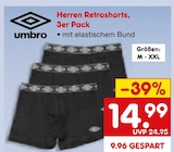 Herren Retroshorts im Angebot bei Netto Marken-Discount in Brühl Herren Retroshorts Angebote von Umbro bei Netto Marken-Discount Brühl für 14,99 €