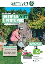 Catalogue Jardineries & Animaleries de Gamm vert à Blain, avec 12 pages Prospectus Jardineries & Animaleries de Gamm vert à Blain: "UN ÉTÉ AU VERT À PETITS PRIX", 12 pages, 27/05/2026 - 07/06/2026