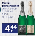 Jahrgangssekt Angebote von Mumm bei Getränkewelt Kaarst für 4,44 €