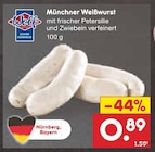 Münchner Weißwurst im Angebot bei Netto Marken-Discount in Weiden Münchner Weißwurst Angebote von Wolf bei Netto Marken-Discount Weiden für 0,89 €