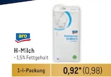 H-Milch Angebote von aro bei Metro Pforzheim für 0,98 €