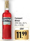 Bitter im Angebot bei EDEKA in Ulm Bitter Angebote von Campari bei EDEKA Ulm für 11,99 €