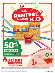Prospectus Supermarchés Auchan Supermarché en cours à Marseille et alentours, "LA RENTRÉE À PRIX K.O.", 20 pages, 11/08/2026 - 15/08/2026 Catalogue Supermarchés Auchan Supermarché en cours à Marseille et alentours, "LA RENTRÉE À PRIX K.O.", 20 pages, 11/08/2026 - 15/08/2026