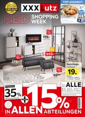Regal im XXXLutz Möbelhäuser Prospekt in Coburg Aktueller XXXLutz Möbelhäuser Prospekt mit Regal, "RED SHOPPING WEEK", Seite 1