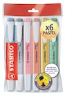 Set de 6 surligneurs Stabilo Swing Cool Pastel - Stabilo à 6,99 € dans le catalogue Fnac